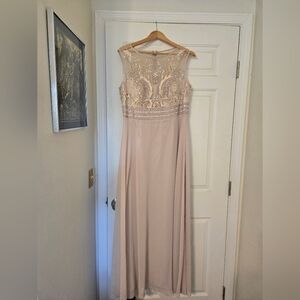 Elegant Cream Evening Gown